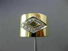 ESTATE WIDE .15CT ROUND DIAMOND 14K 2 TONE GOLD CLASSIC ANNIVERSARY RING #26359