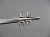 ESTATE LARGE 1.0CT PRINCESS DIAMOND 14KT WHITE GOLD STUD EARRINGS 5mm #23819