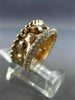 ESTATE 1.05CT DIAMOND 18KT ROSE GOLD PAVE ETOILE HAMMERED MILGRAIN ETERNITY RING
