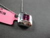 .80CT DIAMOND & AAA RUBY 18KT WHITE GOLD 3D PRINCESS & ROUND INVISIBLE PENDANT