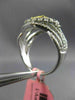 ESTATE 2.27CT MULTI COLOR DIAMOND 18K 2 TONE GOLD 3D OVAL FLOWER ENGAGEMENT RING