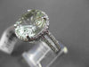 ESTATE LARGE 4.95CT DIAMOND & AAA GREEN AMETHYST 14K WHITE GOLD DOUBLE BAND RING