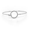 .31CT DIAMOND 18K WHITE GOLD 3D CLASSIC CIRCLE OF LIFE LOVE KNOT BANGLE BRACELET