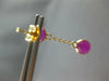 ESTATE 5.32CT AAA RUBY 14K YELLOW GOLD CLASSIC ROUND & OVAL FUN HANGING EARRINGS