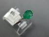 .70CT DIAMOND & AAA EMERALD 14KT WHITE GOLD OVAL & ROUND 3 STONE FRIENDSHIP RING