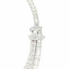 LARGE 22.57CT DIAMOND 18KT WHITE GOLD ROUND & BAGUETTE ETERNITY TENNIS NECKLACE