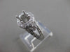 ESTATE .78CT DIAMOND 14K WHITE GOLD PAVE HALO SEMI MOUNT ENGAGEMENT RING #21349