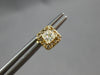 .50CT DIAMOND 14K YELLOW GOLD CLASSIC PRINCESS & ROUND SQUARE HALO STUD EARRINGS