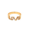 ESTATE .19CT DIAMOND 18KT WHITE GOLD 3D CLASSIC LOVE RING