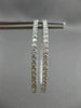 ESTATE LARGE 2.52CT DIAMOND 18K WHITE GOLD 3D DOUBLE SIDED HOOP HANGING EARRINGS