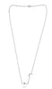 ESTATE .15CT DIAMOND 14KT WHITE GOLD STAR AND MOON BY THE YARD NECKLACE