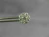 ESTATE .80CT DIAMOND 18KT WHITE GOLD 3D 7MM CLASSIC CLUSTER FLOWER STUD EARRINGS