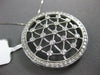 ESTATE LARGE 1.12CT DIAMOND 14KT WHITE GOLD CIRCULAR OPEN FILIGREE STAR PENDANT