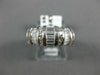 ESTATE WIDE 1.16CT DIAMOND 14K WHITE GOLD ROUND & BAGUETTE ANNIVERSARY RING 1354