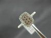 ESTATE .54CT WHITE & PINK DIAMOND 14KT WHITE & ROSE GOLD 3D CLUSTER FUN RING