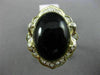ESTATE EXTRA LARGE .24CT DIAMOND & AAA ONYX 14KT YELLOW GOLD 3D FLOWER FUN RING