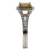 1.71CT WHITE PINK & FANCY YELLOW DIAMOND 18KT TRI COLOR GOLD 3D ENGAGEMENT RING
