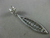 ESTATE LARGE 1.72CT DIAMOND 18KT WHITE GOLD 3D MARQUISE SHAPE HANGING EARRINGS