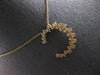 ESTATE 1.58CT DIAMOND 14KT YELLOW GOLD CLASSIC ROUND CLUSTER MOON LOVE NECKLACE
