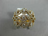 ESTATE LARGE 2.09CT ROUND DIAMOND 18KT ROSE GOLD 3D MULTI ROW INFINITY LOVE RING