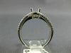 WIDE .50CT DIAMOND 14KT WHITE GOLD ROUND HALO SEMI MOUNT ENGAGEMENT RING #22023
