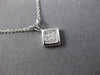 ESTATE .20CT DIAMOND 14K WHITE GOLD 3D CLASSIC INVISIBLE SQUARE FLOATING PENDANT