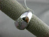 ESTATE WIDE .18CT DIAMOND 14K WHITE GOLD 3D MOTHER OF PEARL 3 CLOVER FLOWER RING