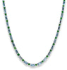 54.31CT AAA AQUAMARINE & TSAVORITE 18KT WHITE GOLD 3D BAGUETTE & ROUND NECKLACE