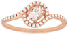 ESTATE .43CT DIAMOND & AAA MORGANITE 14KT ROSE GOLD OVAL & ROUND SWIRL FUN RING