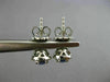 ESTATE 1.18CT DIAMOND & AAA SAPPHIRE 18KT WHITE GOLD 3D ROUND HALO STUD EARRINGS