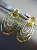 ESTATE 4.14CT DIAMOND & AAA CITRINE 14KT YELLOW GOLD MULTI OVAL CLIP ON EARRINGS