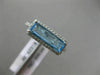 1.72CT DIAMOND & AAA BLUE TOPAZ 14KT WHITE GOLD 3D FILIGREE HALO ENGAGEMENT RING