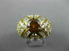 ESTATE LARGE 2.70CT WHITE & ORANGE DIAMOND 18KT YELLOW GOLD 3D ANNIVERSARY RING