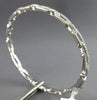 ESTATE .88CT DIAMOND 18KT WHITE GOLD 3D SQUARE MULTI LINK CUFF BANGLE BRACELET