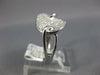 ESTATE WIDE .31CT DIAMOND 18KT WHITE GOLD 3D OVAL LOVE KNOT PAVE FUN RING