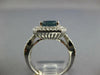 LARGE 3.03CT DIAMOND & AAA SAPPHIRE 14KT WHITE GOLD OVAL SQUARE ENGAGEMENT RING