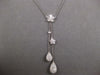 1.03CT DIAMOND 18KT WHITE GOLD DOUBLE TEAR DROP BY THE YARD LARIAT LOVE NECKLACE