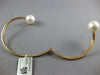 LARGE AAA SOUTH SEA PEARL 18KT ROSE GOLD CLASSIC 3D CRISS CROSS BANGLE BRACELET