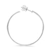 LARGE .50CT DIAMOND 14KT WHITE GOLD 3D CLASSIC INSIDE OUT HOOP HANGING EARRINGS
