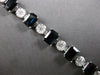 LARGE 20.24CT DIAMOND & AAA SAPPHIRE 18KT WHITE GOLD MULTI SHAPE TENNIS BRACELET