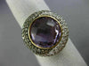 ESTATE LARGE 4.51CT WHITE CHOCOLATE FANCY DIAMOND AMETHYST 14KT YELLOW GOLD RING