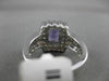ESTATE 1.65CTW DIAMOND & AAA AMETHYST 14KT WHITE GOLD RECTANGULAR HALO FUN RING