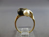 ESTATE AAA SOUTH SEA & TAHITIAN PEARL 14K YELLOW GOLD 3D DOUBLE LEAF RING #28109