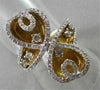 ANTIQUE WIDE 1.09CT DOUBLE HEART DIAMOND 14KT WHITE & YELLOW GOLD RING