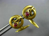 ANTIQUE .30CT AAA RUBY 18KT YELLOW GOLD SWIRL SNAKE CIRCULAR FUN MEN'S CUFFLINKS