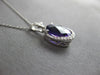 2.38CT DIAMOND & AAA AMETHYST 14KT WHITE GOLD OVAL & ROUND FUN FLOATING PENDANT