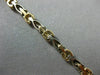 ANTIQUE .10CT DIAMOND 14K WHITE & YELLOW GOLD 3D FOUR STONE ROPE BRACELET #23328