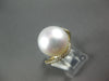 LARGE .32CT DIAMOND & AAA SOUTH SEA PEARL 18KT YELLOW GOLD CRISS CROSS LOVE RING