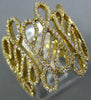 ESTATE LARGE .60CT DIAMOND 18KT YELLOW GOLD 3D MULTI ROW INFINITY SWIRL FUN RING