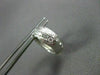 ANTIQUE WIDE .35CT DIAMOND 18KT WHITE GOLD FILIGREE HUGGIE EARRINGS #11988